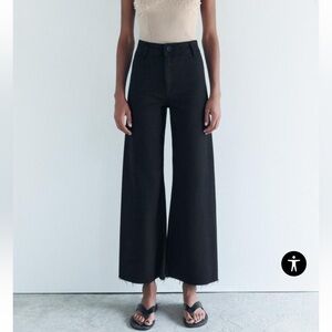 Zara Black Wide-Leg Pants